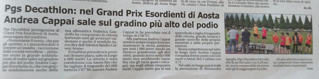 Andrea Cappai Gran Prix Aosta
